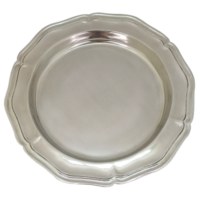 Pewter Plate Chippendale 31 cms.