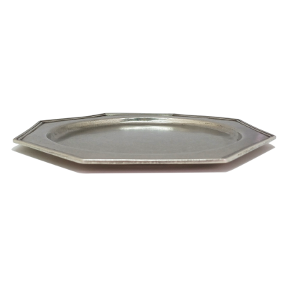 Pewter Octagon Tray 21 cms.