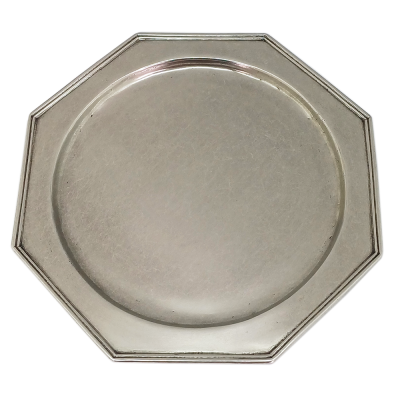 Pewter Octagon Tray 21 cms.