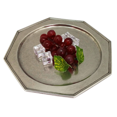 Pewter Octagon Tray 21 cms.