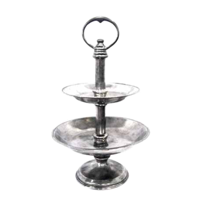 Pewter Cake Stand 2 Tier