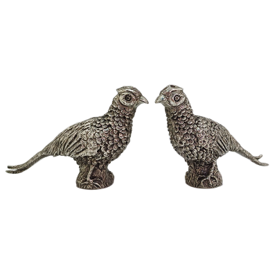 Pewter Salt & Pepper_English Pheasants
