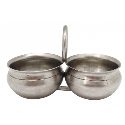 Pewter Sugar & Creamer Pots Set