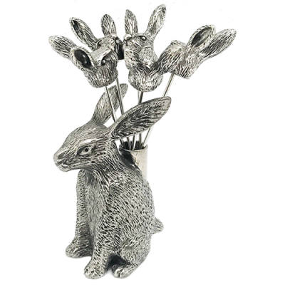 Pewter Rabbit Fruit Pick