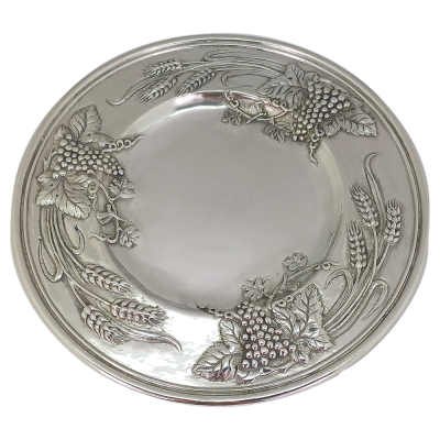 Pewter Round Tray 34 cms._Grape