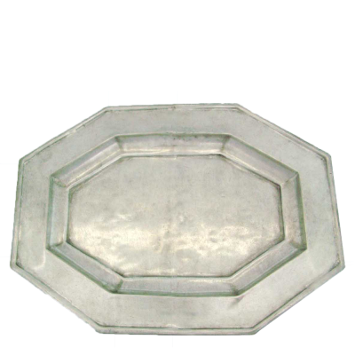 Pewter Octagon tray 60 cms.