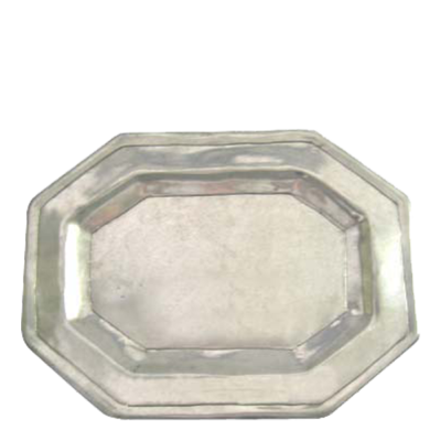 Pewter Octagon Tray 36 cms.