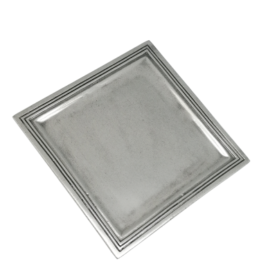 Pewter Square Tray 21 cms.