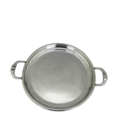 Pewter Oval Serving Tray 28 cms.