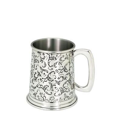 Pewter Beer Tankard_Grapic Pattern