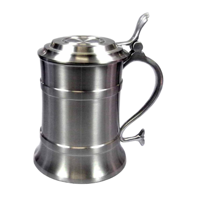 Pewter Beer Stein, Lidded