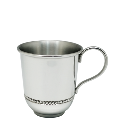 Pewter Beaded Rim Baby Cup