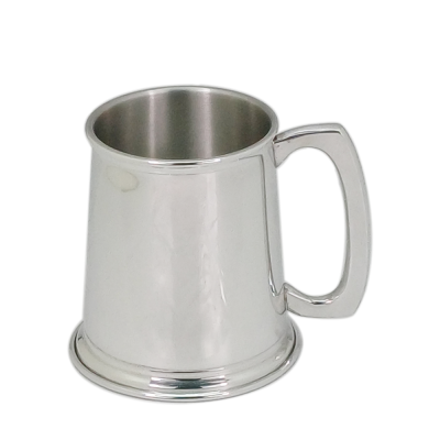 Pewter Tankard Glass Bottom