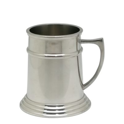 Pewter Mug, Polish Finish, Heavy Base LGE.