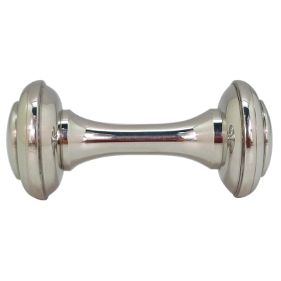 Pewter Dumbbell Rattle