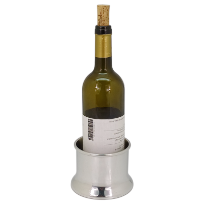 Pewter Wine Bottle Holder w/CORK(copy)(copy)