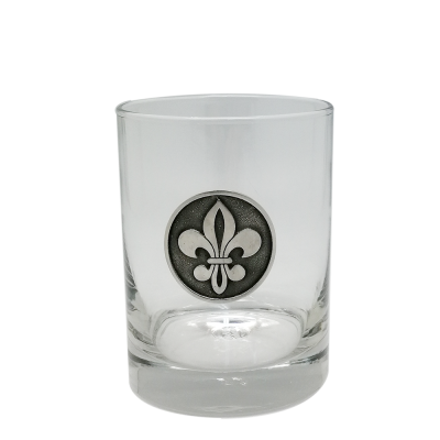 Glass with Pewter Medal_Short