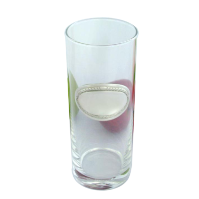 Glass with Pewter Medal_Long