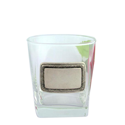 Glass with Pewter Medal_Short