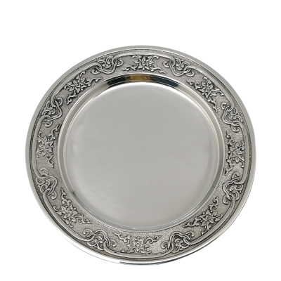 Pewter Wine Goblet  with Plate