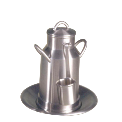 Pewter Milk Tank w/Plate_Size M
