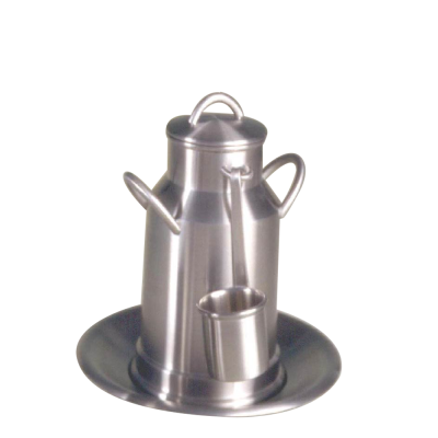 Pewter Milk Tank w/Plate_Size S