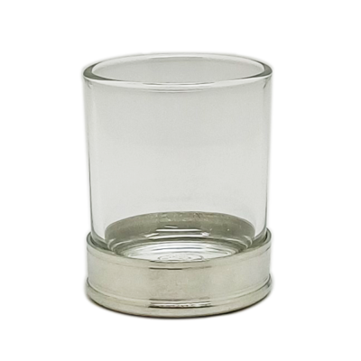 Shot Glass w/Pewter Base