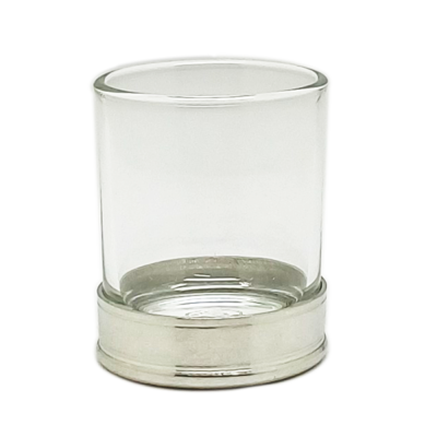 Shot Glass w/Pewter Base