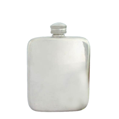 Pewter Hip Flask_Plain_Royal Finish