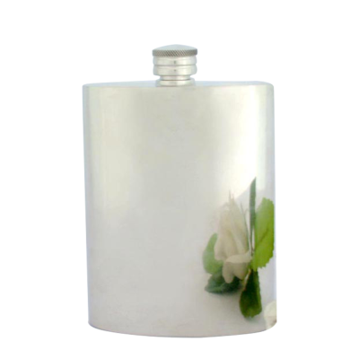 Pewter Hip Flask_Plain_Royal Finish