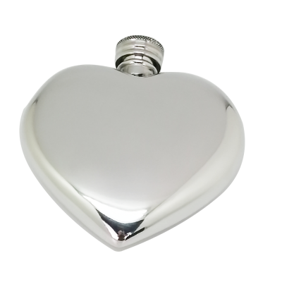 Pewter Heart Hip Flask