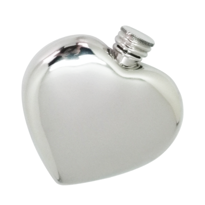 Pewter Heart Hip Flask