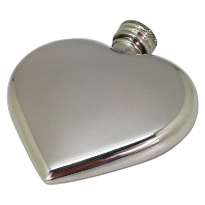 Pewter Heart Hip Flask