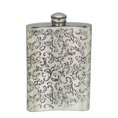 Pewter Hip Flask_Barok_7 oz.