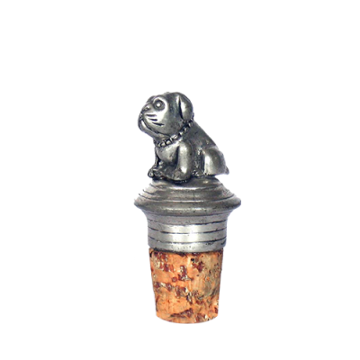 Bottle Cork / Pewter Dog Décor