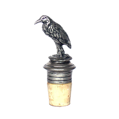 Bottle Cork / Pewter Bird Décor