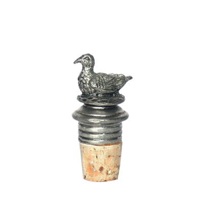 Bottle Cork / Pewter Duck Décor