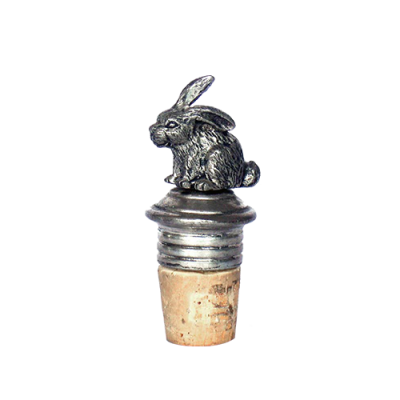 Bottle Cork / Pewter Rabbit Décor