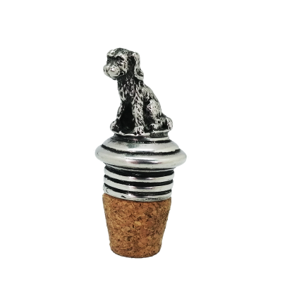 Bottle Cork / Pewter Dog Décor