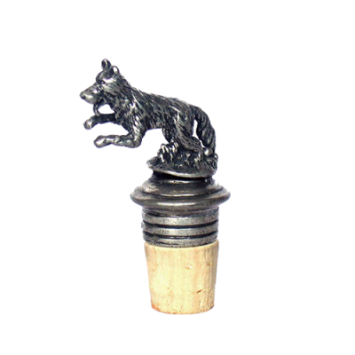 Bottle Cork / Pewter Dog Décor