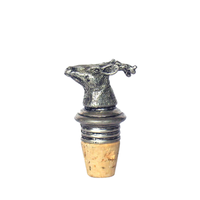 Bottle Cork / Pewter Deer Décor