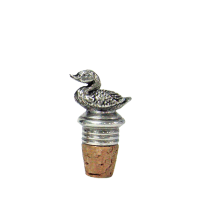 Bottle Cork / Pewter Duck Décor