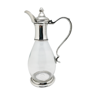 Glass Decanter Pewter Décor