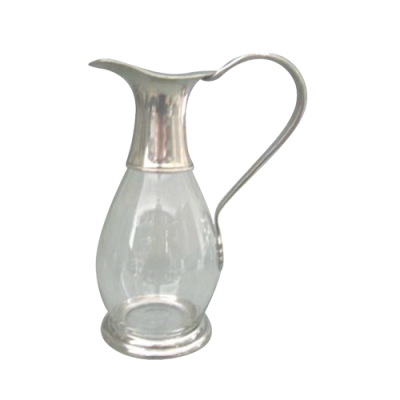 Glass Decanter Pewter Décor