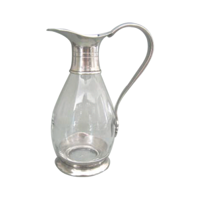 Glass Decanter Pewter Décor