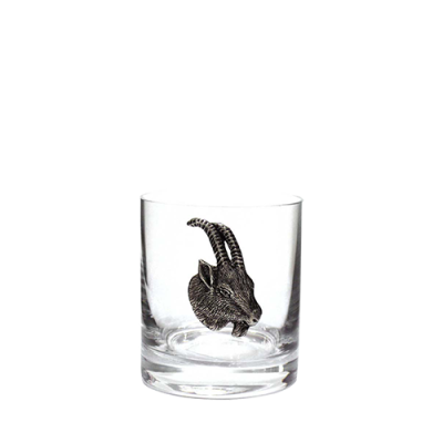 Whiskey Glass w/Goat head motif