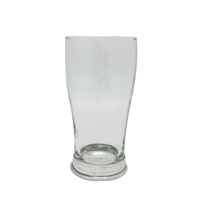 Beer Pint Glass w/Pewter Base