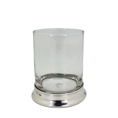 Glass Double Rock Pewter Base 385 ml.