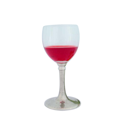 Wine Glass w/ Pewter Stem