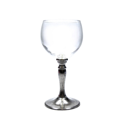 Wine Glass w/ Pewter Stem